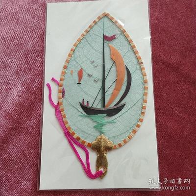 叶脉+麦秸画艺术书签(七八十年代出口创汇产品)