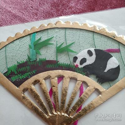 叶脉+麦秸画艺术书签(手工制作七八十年代出口创汇产品)