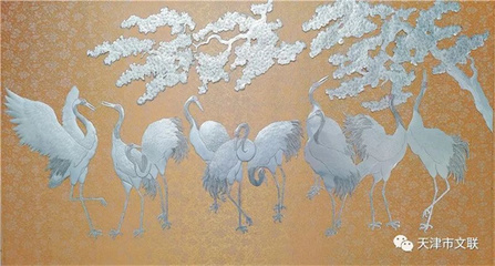 津南民协会员王泽立麦秸画作品《报喜》入选天津市民间艺术作品网络展