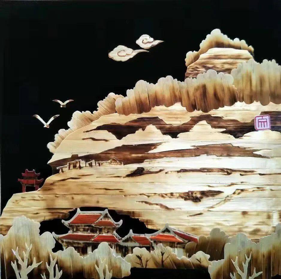 庄浪县"三区"文化工作者制作的非遗作品&mdash;&mdash;麦秆画_民间_平凉_习所